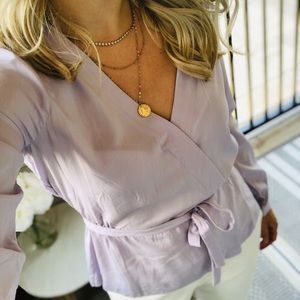 Jcrew Wrap Top in Lavender 💫